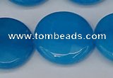 CCN4187 15.5 inches 20mm faceted coin candy jade beads wholesale