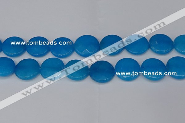 CCN4187 15.5 inches 20mm faceted coin candy jade beads wholesale