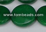 CCN4192 15.5 inches 20mm faceted coin candy jade beads wholesale