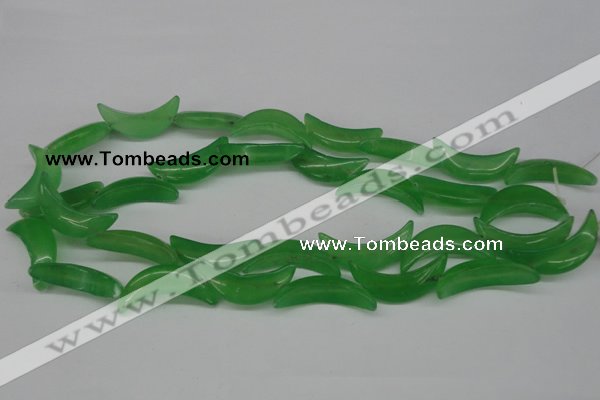 CCN422 15.5 inches 8*30mm curved moon candy jade beads wholesale