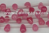 CCN434 15.5 inches Top-drilled 6*9mm teardrop candy jade beads