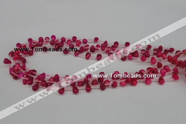 CCN435 15.5 inches Top-drilled 6*9mm teardrop candy jade beads