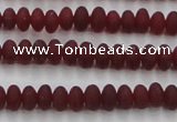 CCN4502 15.5 inches 3*5mm rondelle matte candy jade beads