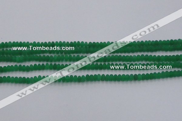 CCN4503 15.5 inches 3*5mm rondelle matte candy jade beads