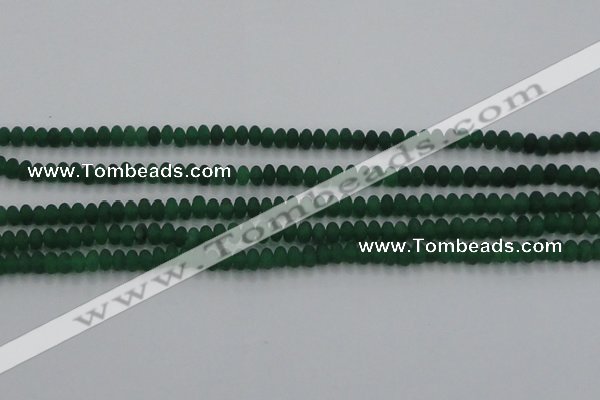 CCN4504 15.5 inches 3*5mm rondelle matte candy jade beads