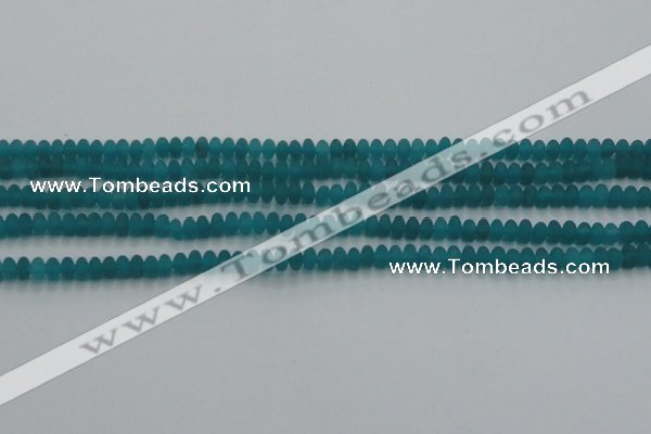 CCN4505 15.5 inches 3*5mm rondelle matte candy jade beads