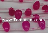 CCN451 15.5 inches Top-drilled 8*12mm teardrop candy jade beads