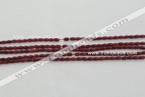 CCN4513 15.5 inches 3*5mm rice candy jade beads wholesale