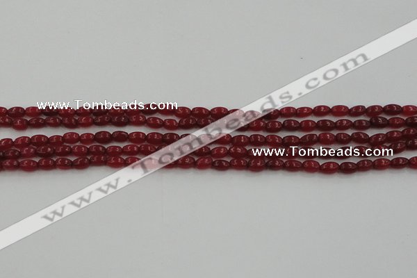 CCN4520 15.5 inches 4*6mm rice candy jade beads wholesale