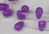CCN453 15.5 inches Top-drilled 8*12mm teardrop candy jade beads