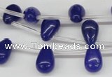 CCN455 15.5 inches Top-drilled 8*12mm teardrop candy jade beads