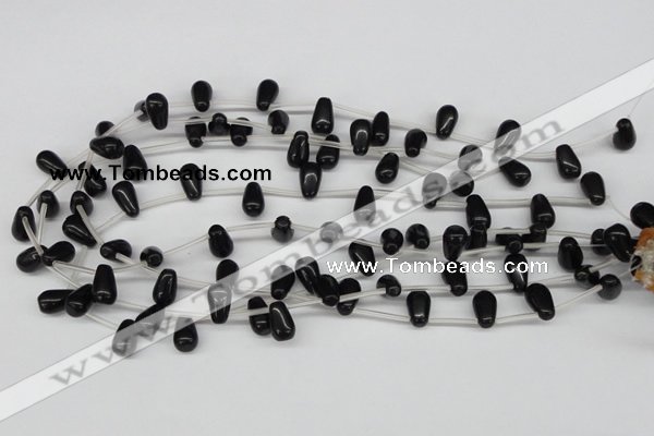 CCN458 15.5 inches Top-drilled 8*12mm teardrop candy jade beads