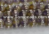 CCN4625 15.5 inches 6mm round candy jade with rhinestone beads