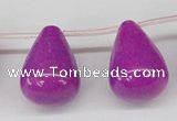 CCN467 15.5 inches Top-drilled 18*25mm teardrop candy jade beads