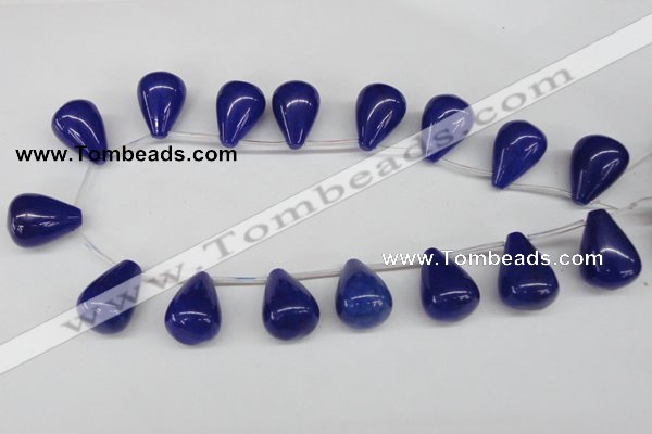 CCN468 15.5 inches Top-drilled 18*25mm teardrop candy jade beads