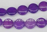 CCN478 15.5 inches 12mm flat round candy jade beads wholesale