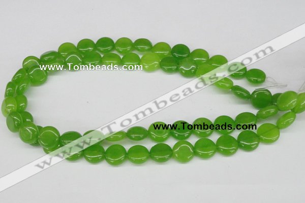 CCN481 15.5 inches 12mm flat round candy jade beads wholesale