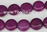 CCN485 15.5 inches 14mm flat round candy jade beads wholesale