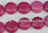 CCN486 15.5 inches 14mm flat round candy jade beads wholesale