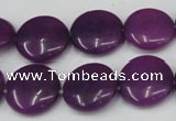 CCN491 15.5 inches 16mm flat round candy jade beads wholesale