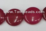 CCN497 15.5 inches 20mm flat round candy jade beads wholesale
