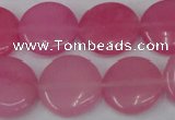 CCN498 15.5 inches 20mm flat round candy jade beads wholesale