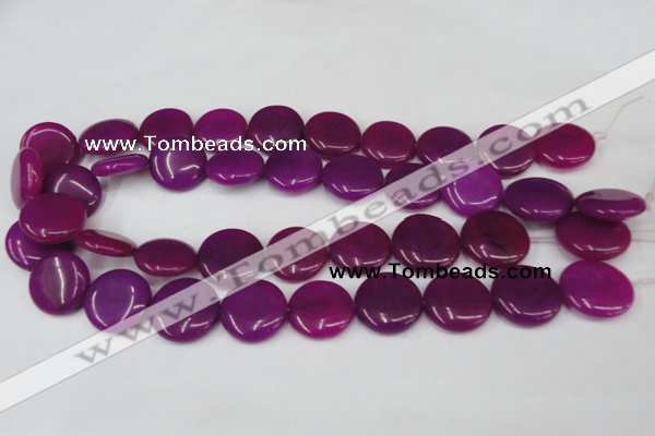 CCN500 15.5 inches 20mm flat round candy jade beads wholesale