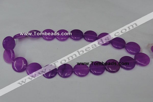 CCN501 15.5 inches 20mm flat round candy jade beads wholesale