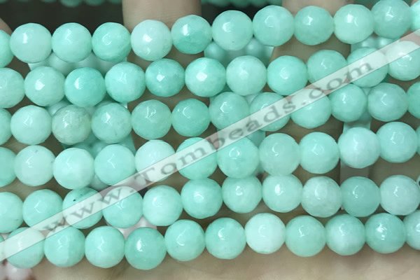 CCN5052 15.5 inches 8mm & 10mm faceted round candy jade beads