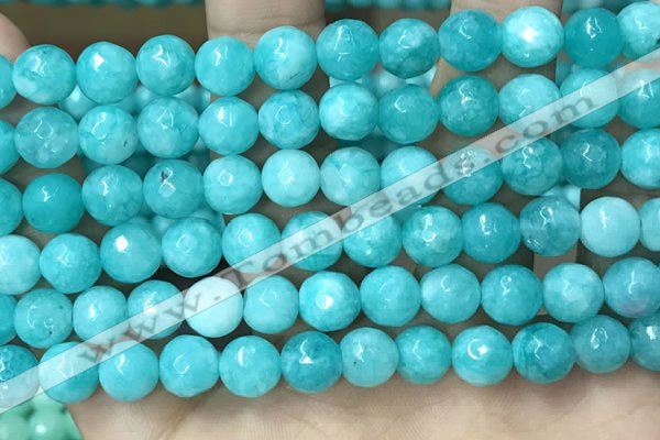 CCN5053 15.5 inches 8mm & 10mm faceted round candy jade beads