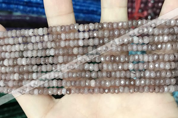 CCN5107 15 inches 3*4mm faceted rondelle candy jade beads