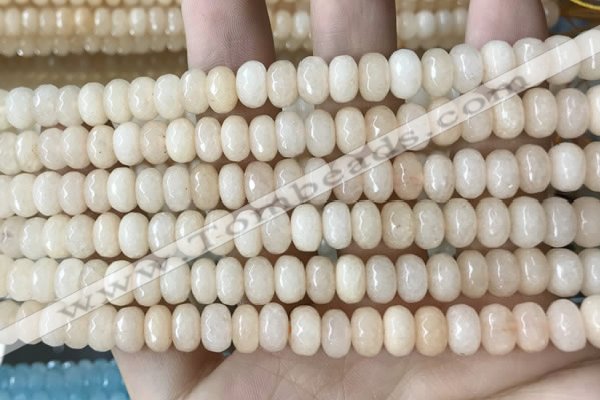 CCN5132 15 inches 5*8mm faceted rondelle candy jade beads