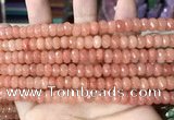 CCN5137 15 inches 5*8mm faceted rondelle candy jade beads