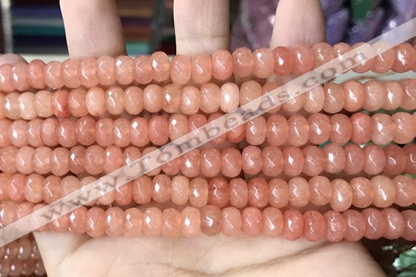 CCN5137 15 inches 5*8mm faceted rondelle candy jade beads