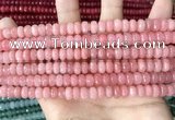 CCN5139 15 inches 5*8mm faceted rondelle candy jade beads