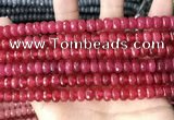 CCN5143 15 inches 5*8mm faceted rondelle candy jade beads