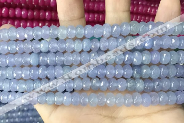 CCN5147 15 inches 5*8mm faceted rondelle candy jade beads