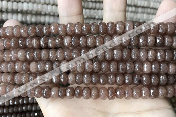 CCN5161 15 inches 5*8mm faceted rondelle candy jade beads