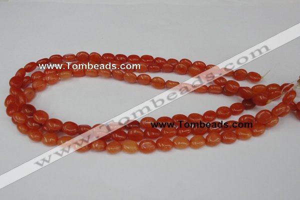 CCN517 15.5 inches 8*10mm oval candy jade beads wholesale