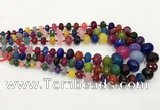 CCN5179 5*8mm - 14*20mm faceted rondelle candy jade graduated beads