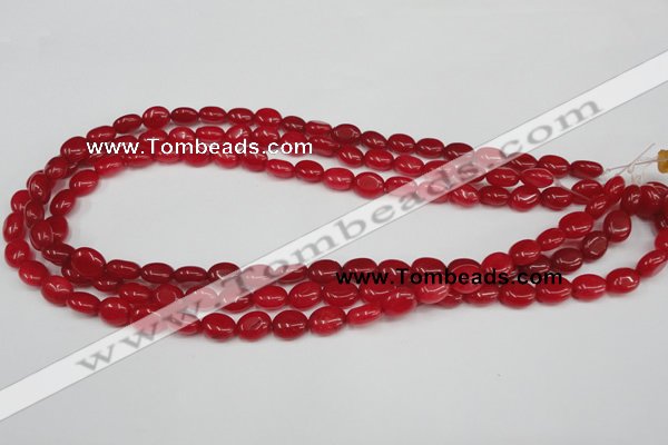 CCN518 15.5 inches 8*10mm oval candy jade beads wholesale