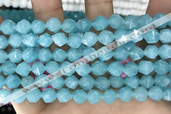 CCN5245 15 inches 8mm faceted nuggets candy jade beads