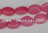 CCN526 15.5 inches 10*14mm oval candy jade beads wholesale