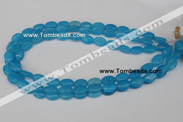 CCN531 15.5 inches 10*14mm oval candy jade beads wholesale