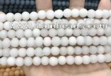 CCN5572 15 inches 8mm round matte candy jade beads Wholesale