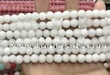 CCN5573 15 inches 8mm round matte candy jade beads Wholesale