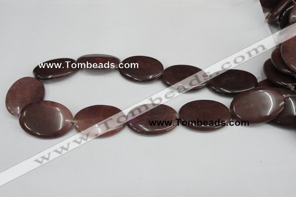 CCN558 15.5 inches 25*35mm oval candy jade beads wholesale