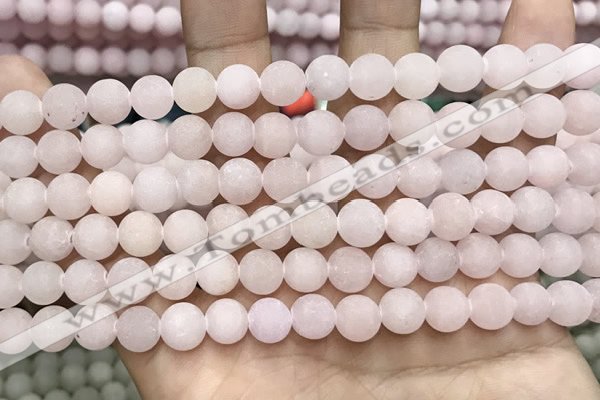 CCN5582 15 inches 8mm round matte candy jade beads Wholesale
