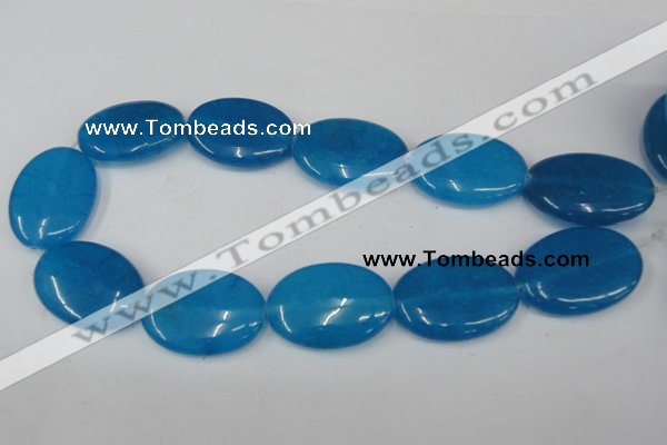 CCN559 15.5 inches 25*35mm oval candy jade beads wholesale