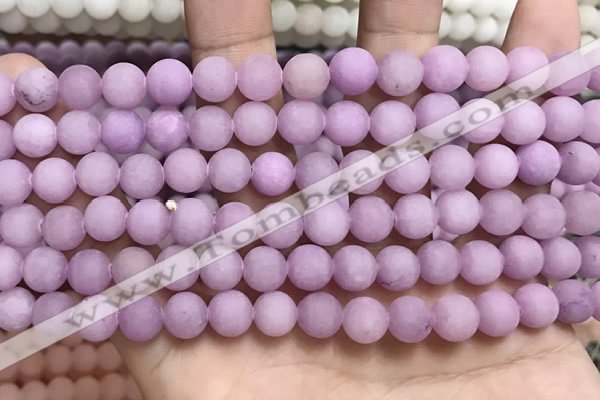 CCN5591 15 inches 8mm round matte candy jade beads Wholesale